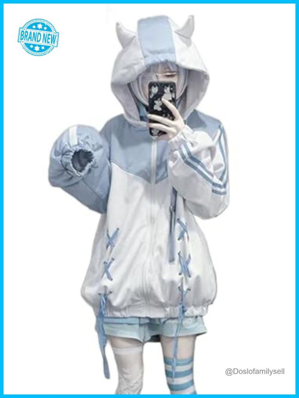 Oversized Zip Up Hoodie with Watercolor Design Y2K Fashion Kawaii Sweatshirt